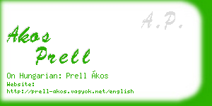 akos prell business card