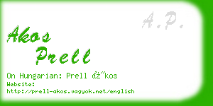 akos prell business card